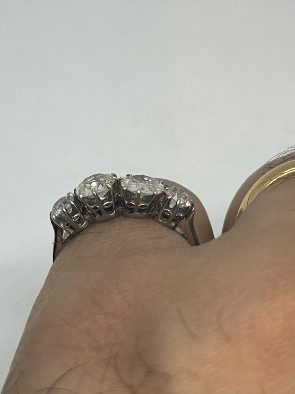 Lovely four stones art deco diamond ring at Deco&Vintage Ltd - image 5