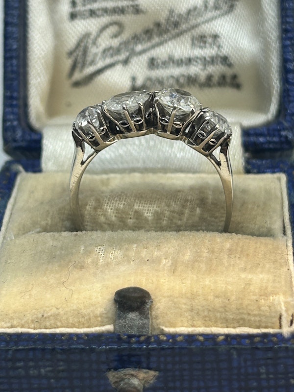 Lovely four stones art deco diamond ring at Deco&Vintage Ltd - image 2