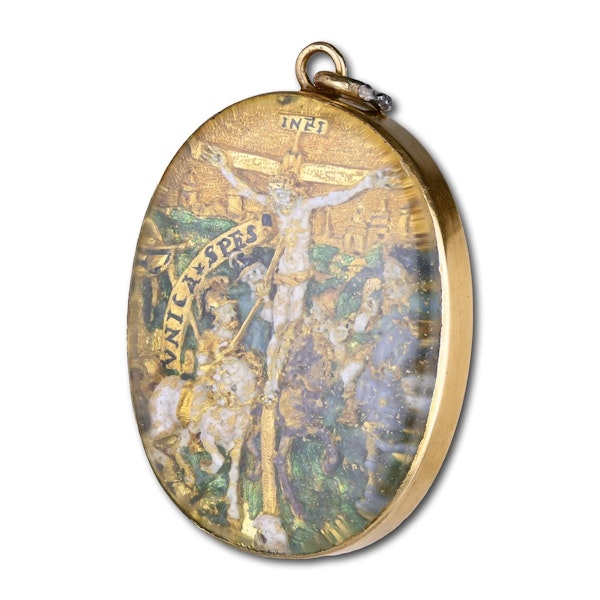 Renaissance gold & enamel relief of the crucifixion. South German, 16th century. - image 11