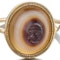 Georgian gold ring with an ancient banded agate intaglio of a Bacchic mask. - image 2