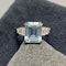 Aquamarine Diamond Ring in Platinum date circa 1960, SHAPIRO & Co since1979 - image 11