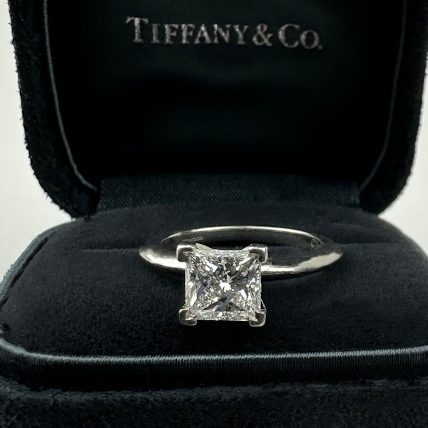 1.19ct Diamond Engagement Ring Tiffany&Co  CHIQUE to ANTIQUE Stand 375 - image 1