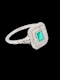 Art deco emerald and diamond engagement ring SKU: 7123 DBGEMS - image 5