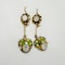 Opal Peridot Diamond Enamel Drop Earrings CHIQUE to ANTIQUE - image 2