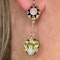 Opal Peridot Diamond Enamel Drop Earrings CHIQUE to ANTIQUE - image 1