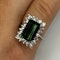 Tourmaline & Diamond Cluster Engagement Ring.  CHIQUE to ANTIQUE. STAND 375 - image 5