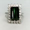 Tourmaline & Diamond Cluster Engagement Ring.  CHIQUE to ANTIQUE - image 3