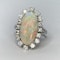 Large Opal & Diamond Cluster Ring.  CHIQUE to ANTIQUE - image 2