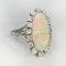Large Opal & Diamond Cluster Ring.  CHIQUE to ANTIQUE - image 3