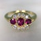 Burma Ruby and Diamond Cluster Engagement Ring. CHIQUE to ANTIQUE - image 1