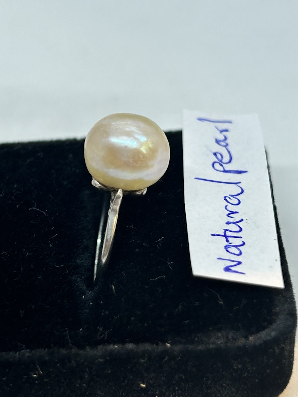 Lovely Edwardian natural pearl ring at Deco&Vintage Ltd - image 3