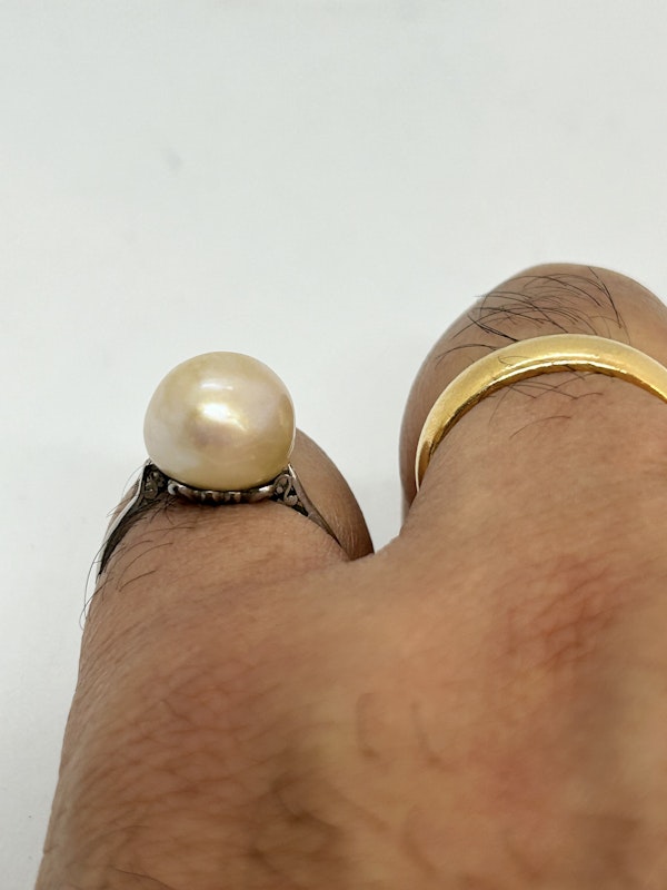 Lovely Edwardian natural pearl ring at Deco&Vintage Ltd - image 5
