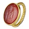 Gold ring with a carnelian intaglio of Hermes Kriophoros. Roman, 1st century BC. - image 2