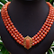 Antique C1850 Coral three strand collar necklace - image 2