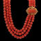 Antique C1850 Coral three strand collar necklace - image 4