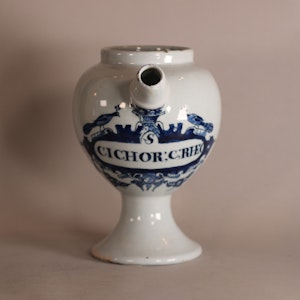 Dutch Delft wet drug jar, mid 18th century