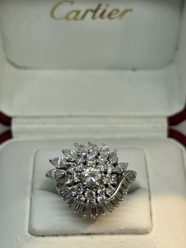 Cartier Vintage diamond platinum ring at Deco&Vintage Ltd - image 1