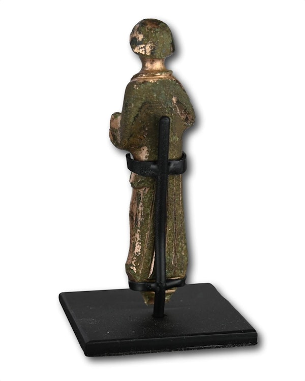 Gilt bronze figure of Saint John the Evangelist. English, 13/14th century. - image 3