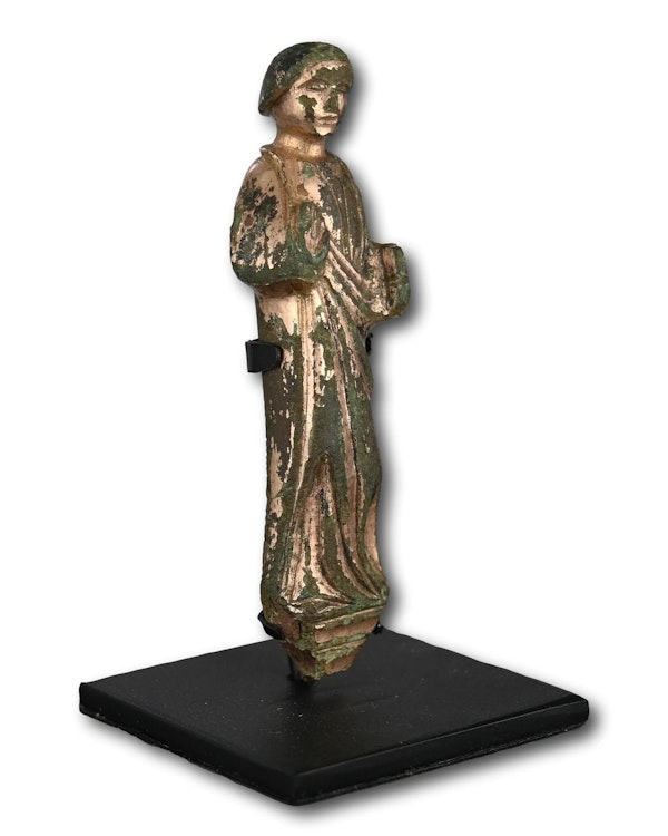 Gilt bronze figure of Saint John the Evangelist. English, 13/14th century. - image 9