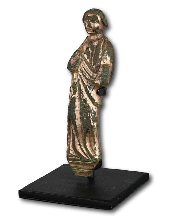 Gilt bronze figure of Saint John the Evangelist. English, 13/14th century. - image 7