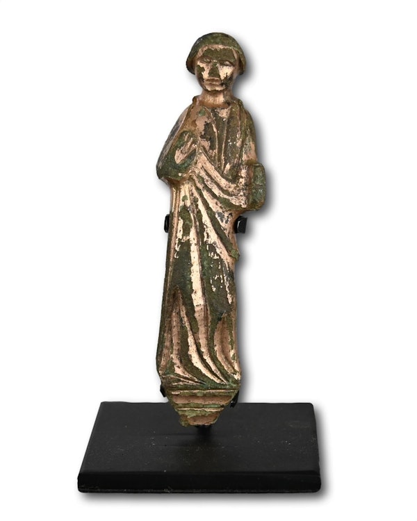 Gilt bronze figure of Saint John the Evangelist. English, 13/14th century. - image 5