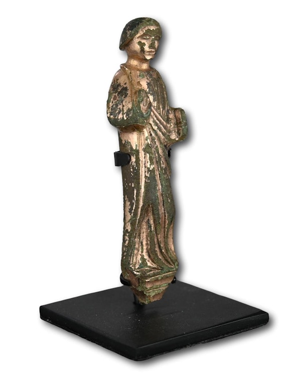 Gilt bronze figure of Saint John the Evangelist. English, 13/14th century. - image 8
