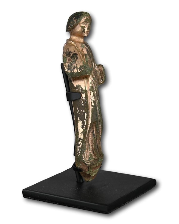 Gilt bronze figure of Saint John the Evangelist. English, 13/14th century. - image 6