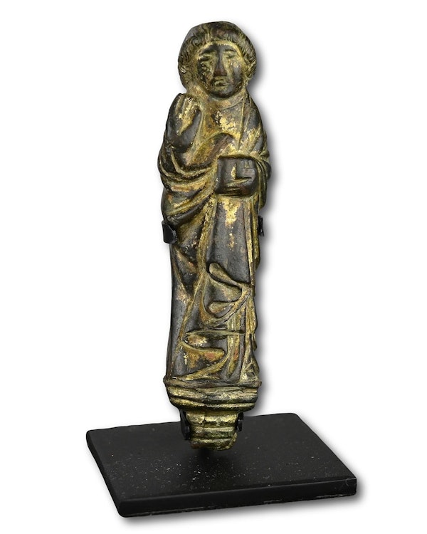 Bronze figure of Saint John the Evangelist. English, 15th century. - image 2