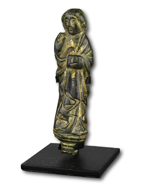 Bronze figure of Saint John the Evangelist. English, 15th century. - image 3