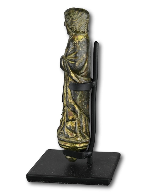 Bronze figure of Saint John the Evangelist. English, 15th century. - image 5