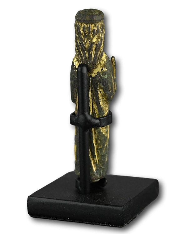 Small gilt bronze figure of Saint Catherine of Alexandria. English, 15th century - image 7