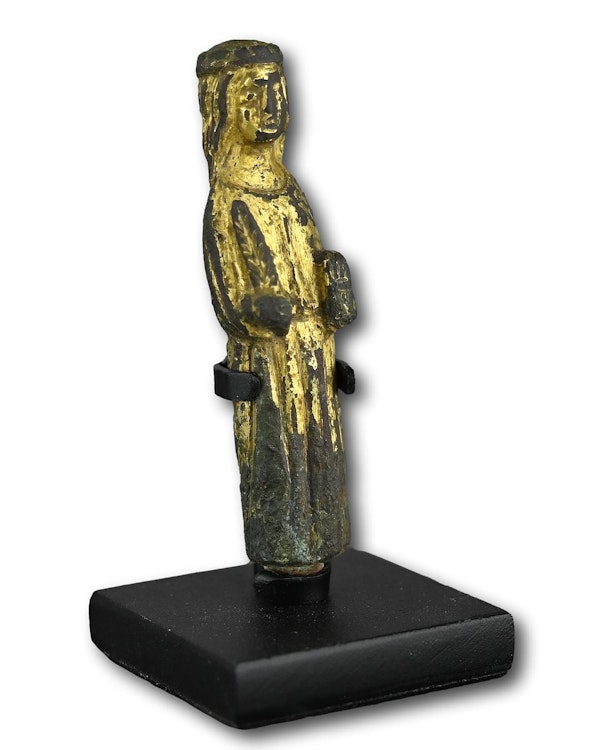 Small gilt bronze figure of Saint Catherine of Alexandria. English, 15th century - image 6