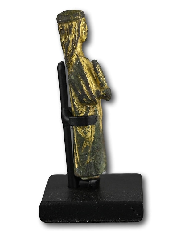 Small gilt bronze figure of Saint Catherine of Alexandria. English, 15th century - image 5