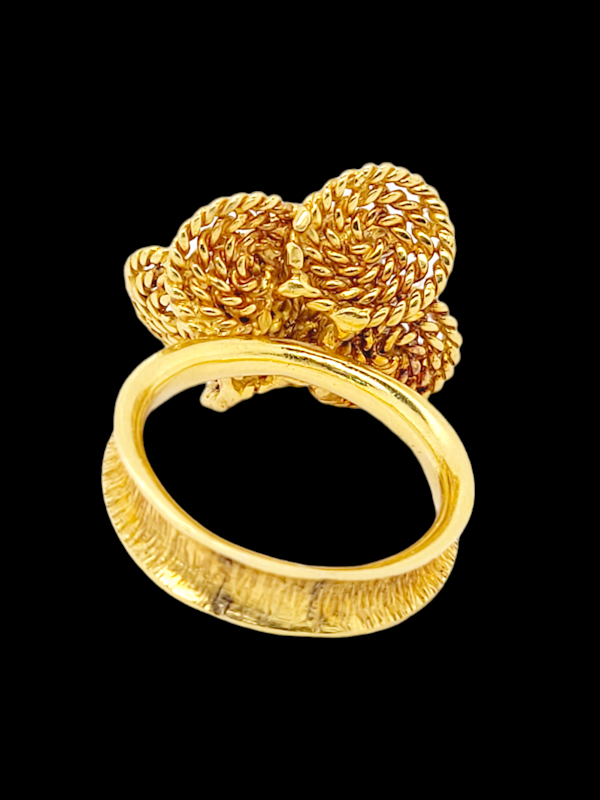 1960's woven gold and diamond dress ring SKU: 7138 DBGEMS - image 4