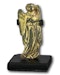 A gilt bronze figure of candle bearing angel. Probably French, 14th century. - image 2