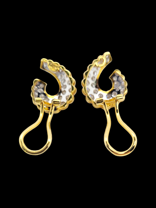 Fine diamond hoop earrings SKU: 7149 DBGEMS - image 1