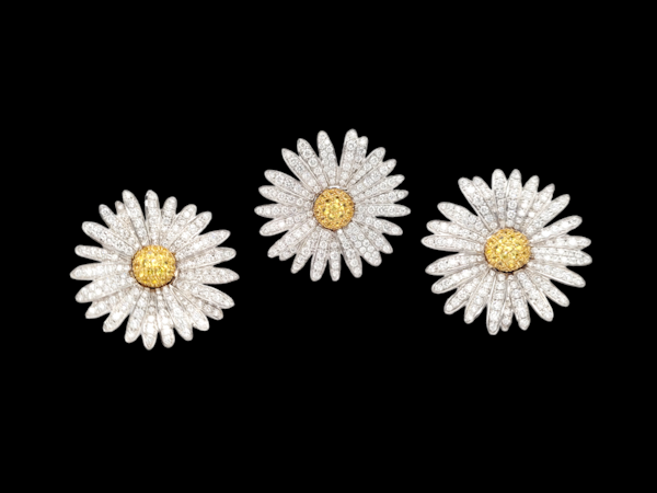 Modern daisy earrings by Stenzhorn SKU: 7144 DBGEMS - image 4