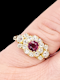 Antique Ruby and diamond cluster ring SKU: 7142 DBGEMS - image 1