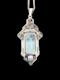 Art deco aquamarine and diamond pendant SKU: 7141 DBGEMS - image 2