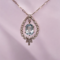 Deco Diamond and Aquamarine Pendant. - image 3