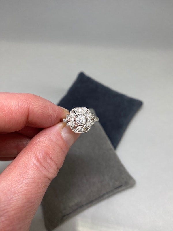 Diamond Ring in Platinum date circa 1950, SHAPIRO & Co since1979 - image 3