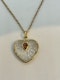Lovely antique rock crystal and pink tourmaline heart pendant at Deco&Vintage Ltd - image 2