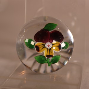 Baccarat pansy paperweight, 19th century