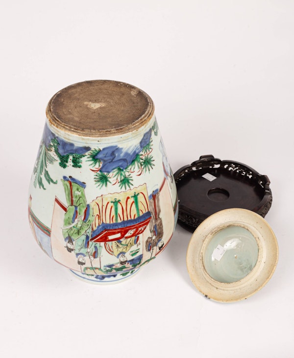 A wucai baluster jar and cover, Shunzhi period (1644-1661) - image 6
