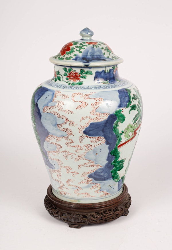 A wucai baluster jar and cover, Shunzhi period (1644-1661) - image 10