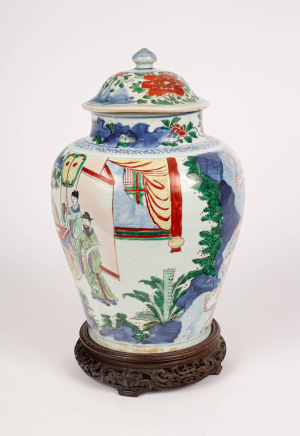A wucai baluster jar and cover, Shunzhi period (1644-1661) - image 7