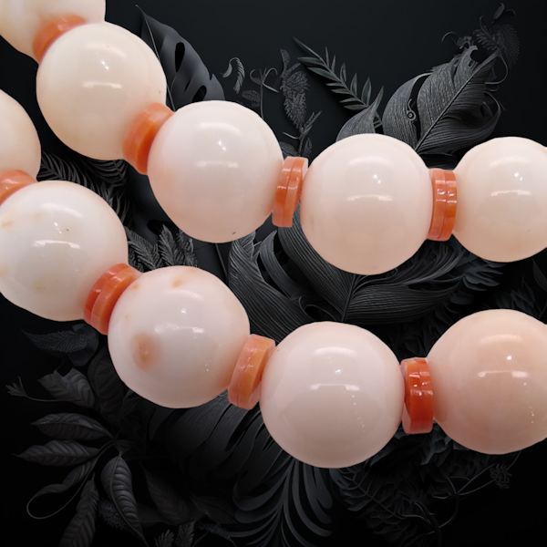 Deco Natural Peaches And Cream Coral Necklace - image 3