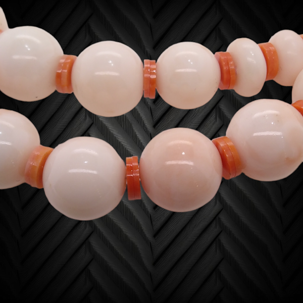 Deco Natural Peaches And Cream Coral Necklace - image 5