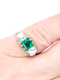 Gem emerald and diamond engagement ring SKU: 7151 DBGEMS - image 2