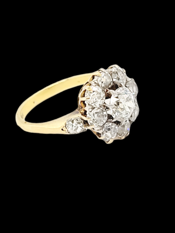 Antique diamond cluster engagement ring SKU: 7153 DBGEMS - image 3